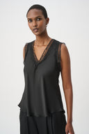 Joseph Ribkoff Hammered Satin Sleeveless Top Style 264175