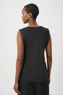 Joseph Ribkoff Hammered Satin Sleeveless Top Style 264175