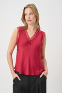 Joseph Ribkoff Hammered Satin Sleeveless Top Style 264175