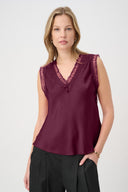 Joseph Ribkoff Hammered Satin Sleeveless Top Style 264175