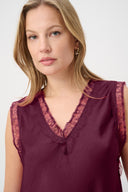 Joseph Ribkoff Hammered Satin Sleeveless Top Style 264175