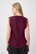 Joseph Ribkoff Hammered Satin Sleeveless Top Style 264175