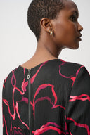 Joseph Ribkoff Textured Satin Floral Dress Style 264183