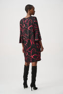 Joseph Ribkoff Textured Satin Floral Dress Style 264183