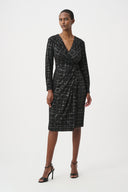 Joseph Ribkoff Plaid Wrap Dress Style 264186