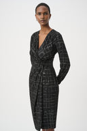 Joseph Ribkoff Plaid Wrap Dress Style 264186