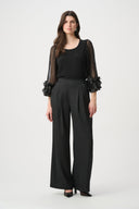 Joseph Ribkoff Embellished Bell Sleeve Trapeze Top Style 264189