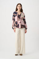 Joseph Ribkoff Geometric Print Satin Top Style 264197