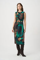 Joseph Ribkoff Abstract Satin Sheath Dress Style 264202