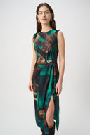 Joseph Ribkoff Abstract Satin Sheath Dress Style 264202