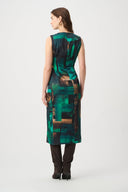 Joseph Ribkoff Abstract Satin Sheath Dress Style 264202
