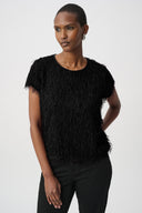 Joseph Ribkoff Novelty Fringe Top Style 264208