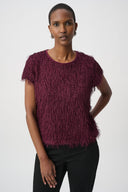 Joseph Ribkoff Novelty Fringe Top Style 264208