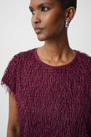 Joseph Ribkoff Novelty Fringe Top Style 264208