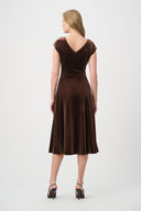 Joseph Ribkoff Velvet Fit & Flare Belted Dress Style 264209