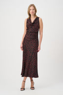 Joseph Ribkoff Polka Dot Recycled Satin A-Line Dress Style 264210