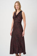 Joseph Ribkoff Polka Dot Recycled Satin A-Line Dress Style 264210