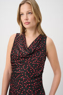Joseph Ribkoff Polka Dot Recycled Satin A-Line Dress Style 264210
