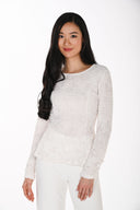 Frank Lyman Embroidered Long Sleeve Fitted Top Style 264214