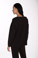 Frank Lyman Sequin Shoulder Relaxed Modal Top Style 264251