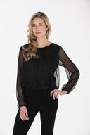 Frank Lyman Top With Jewel Embellishment Style 264278