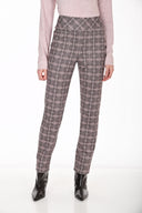 Frank Lyman Plaid Print Straight Pants Style 264406