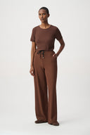 Joseph Ribkoff Rib Knit Wide-Leg Pull-On Pants Style 264603