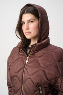 Joseph Ribkoff Hooded Quilted Cocoon Jacket Style 264604