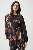 Joseph Ribkoff Animal Print Puff Sleeve Top Style 264608