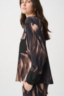 Joseph Ribkoff Animal Print Puff Sleeve Top Style 264608
