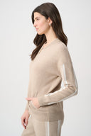 Joseph Ribkoff Striped Sleeve Bomber Jacket Style 264616