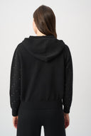 Joseph Ribkoff Embellished Hooded Pullover Sweater Style 264618