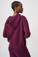 Joseph Ribkoff Embellished Hooded Pullover Sweater Style 264618