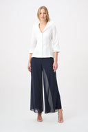 Joseph Ribkoff Double Lapel Collar Blouse Style 264719