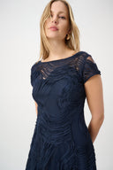 Joseph Ribkoff Embroidered Swirl Fit & Flare Dress Style 264720-4