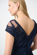 Joseph Ribkoff Embroidered Swirl Fit & Flare Dress Style 264720-5