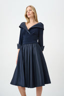 Joseph Ribkoff V-Neck Lapel Fit & Flare Dress Style 264723