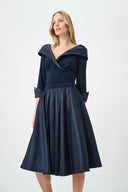 Joseph Ribkoff V-Neck Lapel Fit & Flare Dress Style 264723