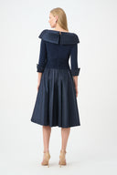 Joseph Ribkoff V-Neck Lapel Fit & Flare Dress Style 264723