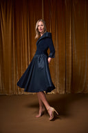 Joseph Ribkoff V-Neck Lapel Fit & Flare Dress Style 264723