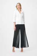Joseph Ribkoff Chiffon Wide-Leg Pull-On Pants Style 264729