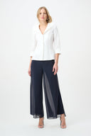 Joseph Ribkoff Chiffon Wide-Leg Pull-On Pants Style 264729