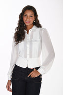 Frank Lyman Button Closure Fitted Blouse Style 264805