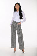 Frank Lyman Casual Print Woven Denim Pant Style 264808