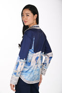 Frank Lyman Navy/Blue Woven Blouse Style 264814