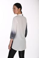 Frank Lyman Graphic Art Split-Design Blouse Style 264825
