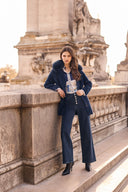 Frank Lyman Wide-leg Full-length Denim Trousers Style 263752