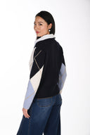 Frank Lyman V-neck Knitted Embellished Sweater Style 264853