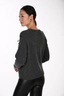 Frank Lyman Embellished Bow Detail Knit Sweater Style 264871