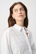 Joseph Ribkoff Rhinestone Button-Down Shirt Style 264903